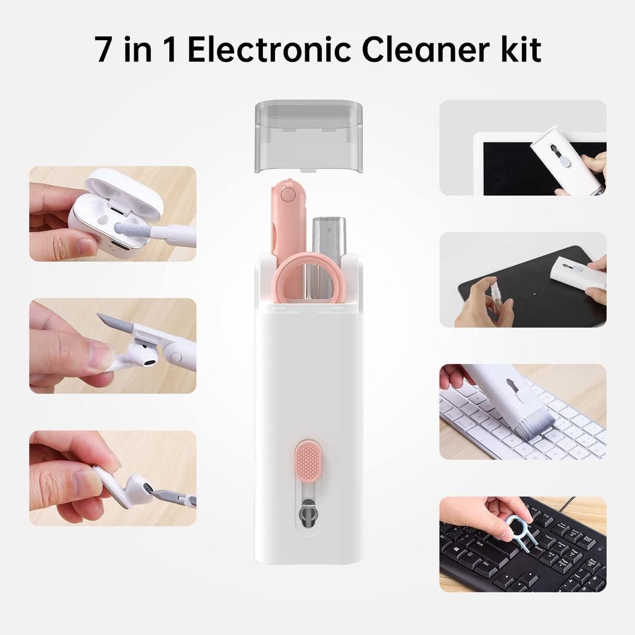 Allnest 7-in-1 Multifunctional Cleaner Kit | Keyboard Cleaner, Cleaning Earbuds, Mobile and Laptop Screen Cleaner Full set For Your Setup Or Gadget